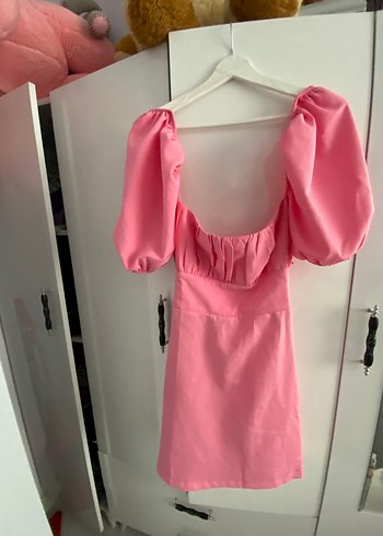 Trendyol & Milla Pembe Drapeli Mini Elbise