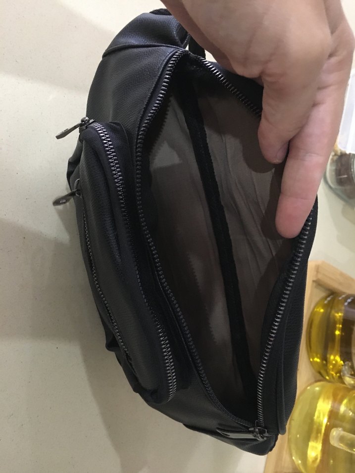 Kadın Siyah Deri Biker Bel Çantası - Görsel 2