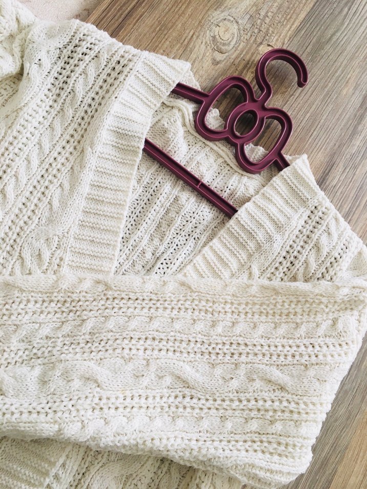 Bohem Tarzı Kadın Gri Triko Hırka - Görsel 3