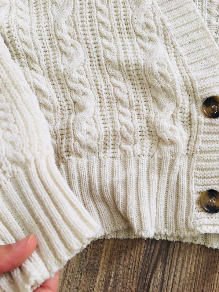 Bohem Tarzı Kadın Gri Triko Hırka - Görsel 2