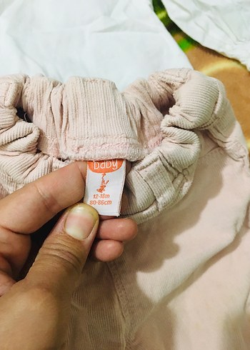 Bebek Kız Uzun Kollu Beyaz Bluz ve Pembe Pantolon - Görsel 2