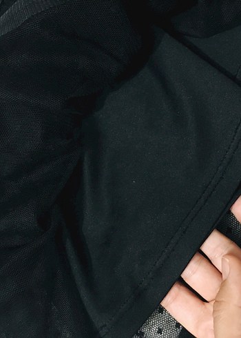 Kız Çocuk Siyah Fırfırlı Mini Etek tütü - Görsel 3