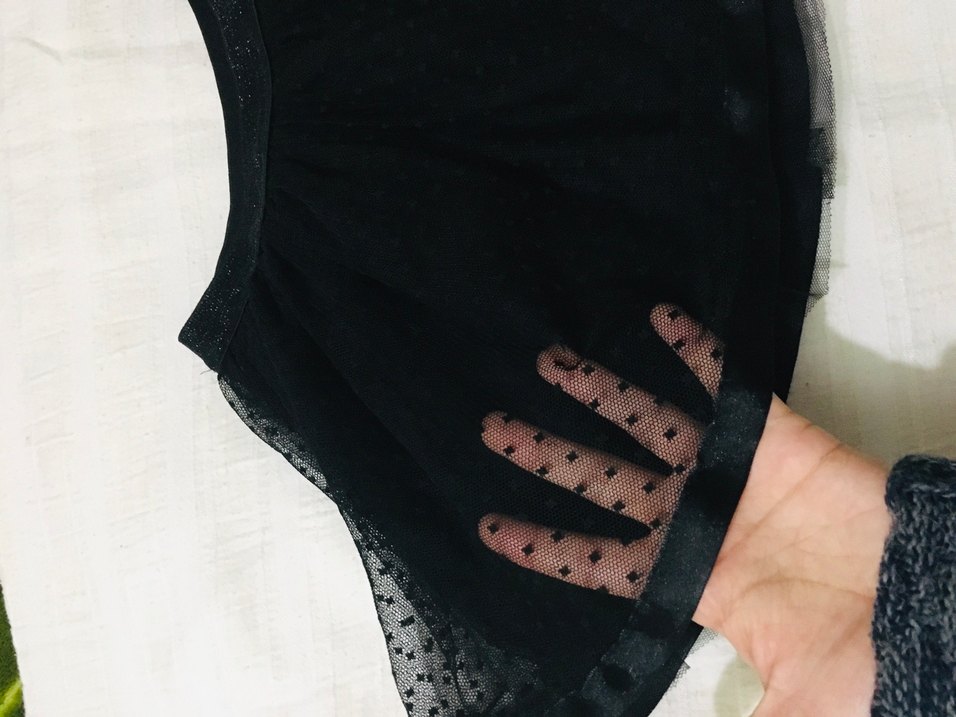 Kız Çocuk Siyah Fırfırlı Mini Etek tütü - Görsel 2