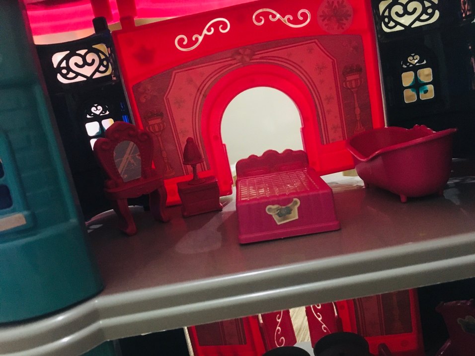 Renkli Pembe frozen  Prenses Şatosu Oyuncak Seti - Görsel 3