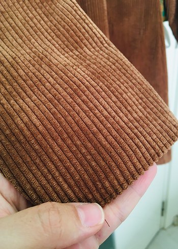 Kahverengi Kadın Süet Kemerli Uzun Kaban - Görsel 4