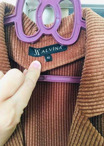 Kahverengi Kadın Süet Kemerli Uzun Kaban - Görsel 2