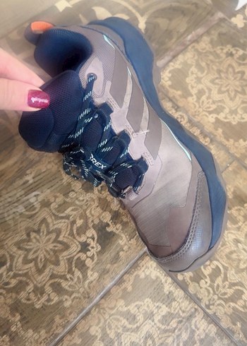 Bağcıklı Gri Mavi Outdoor Erkek Ayakkabı goratex - Görsel 5