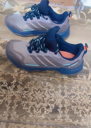 Bağcıklı Gri Mavi Outdoor Erkek Ayakkabı goratex - Görsel 4