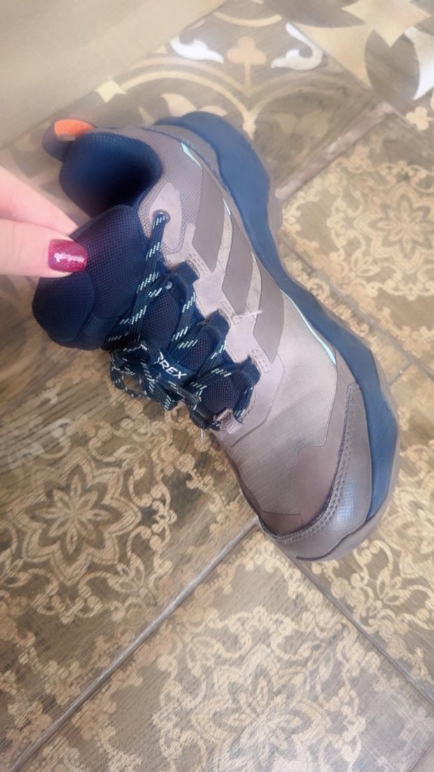 Bağcıklı Gri Mavi Outdoor Erkek Ayakkabı goratex - Görsel 2