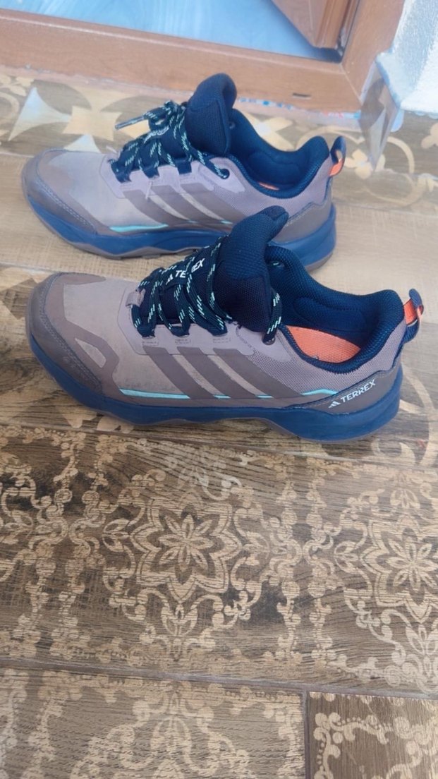 Bağcıklı Gri Mavi Outdoor Erkek Ayakkabı goratex - Görsel 4