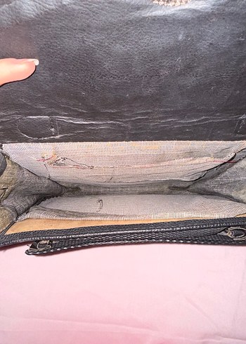 Siyah Deri Tokalı Kadın Çanta - Görsel 2