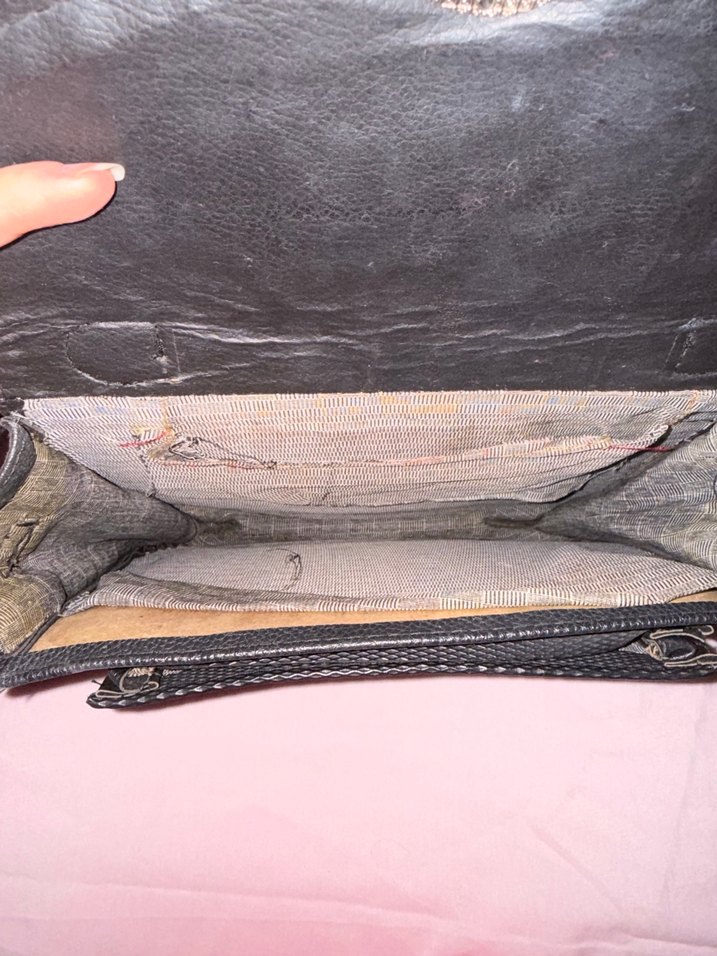 Siyah Deri Tokalı Kadın Çanta - Görsel 2