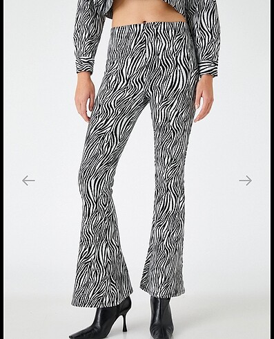 Diğer Zebra desen ispanyol paça pantolon