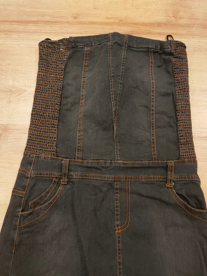 Füme Kadın Kot Midi elbise - Görsel 3