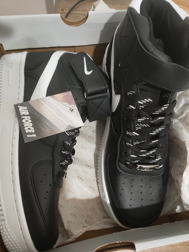 Siyah Beyaz Nike Spor Bot - Görsel 5