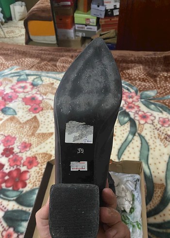 Siyah Fiyonk Detaylı Topuklu Ayakkabı - Görsel 7