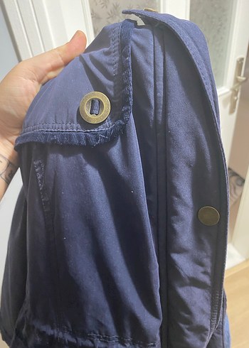 Kadın Lacivert Uzun Kürklü Mont - Görsel 3