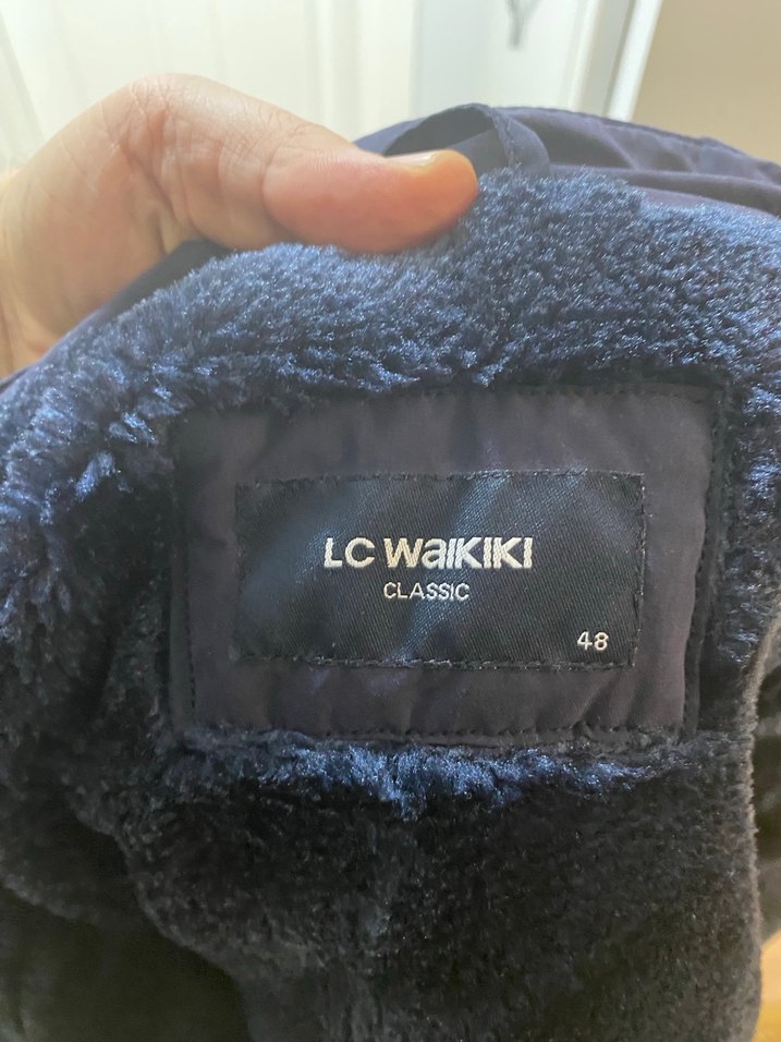 Kadın Lacivert Uzun Kürklü Mont - Görsel 5