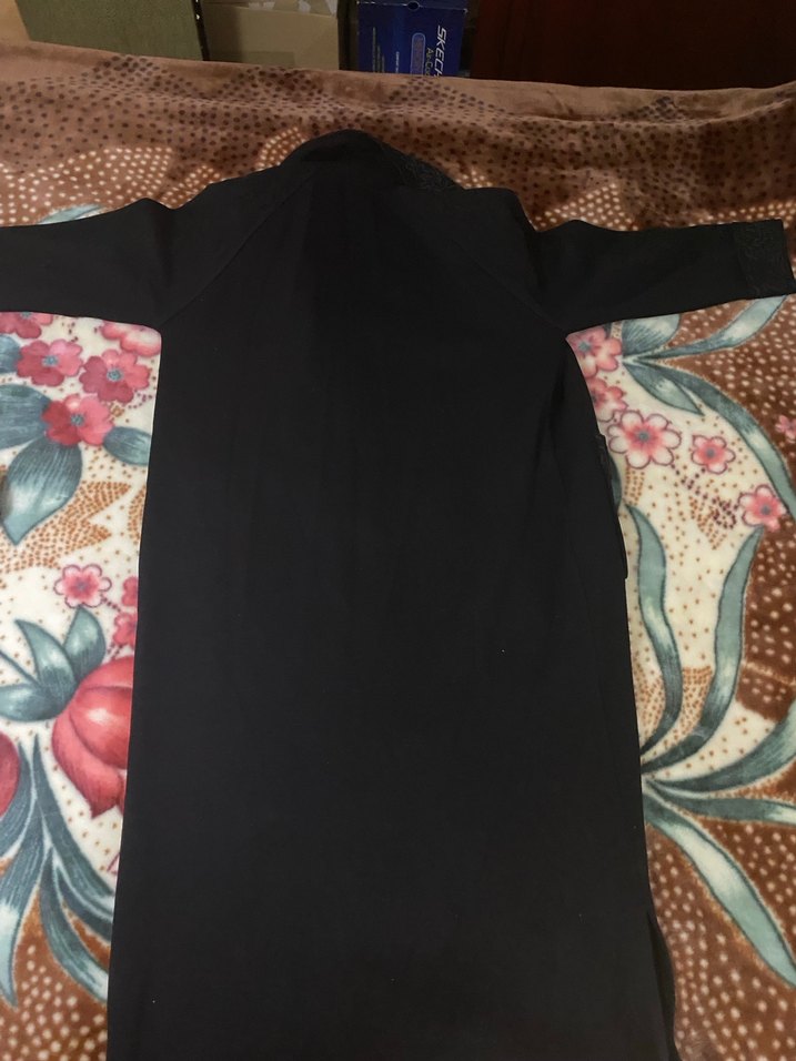 Düğmeli Siyah Kadın Uzun Kaban - Görsel 4