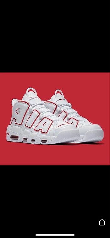 42 Beden NİKE AİR MORE UPTEMPO RED V2