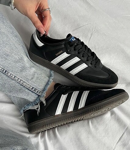 36 Beden siyah Renk ADIDAS SAMBA OG BLACK WHITE