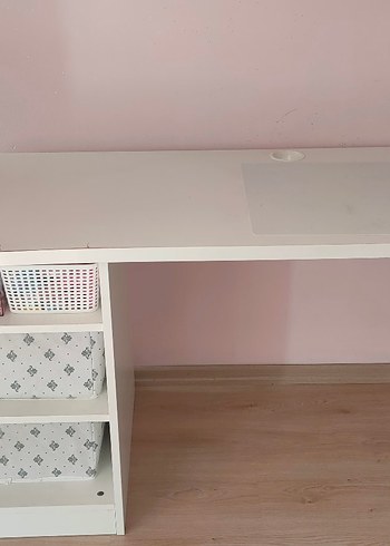 Beyaz kitaplık masa ranza - Görsel 2