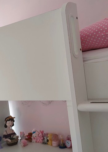 Beyaz kitaplık masa ranza - Görsel 4