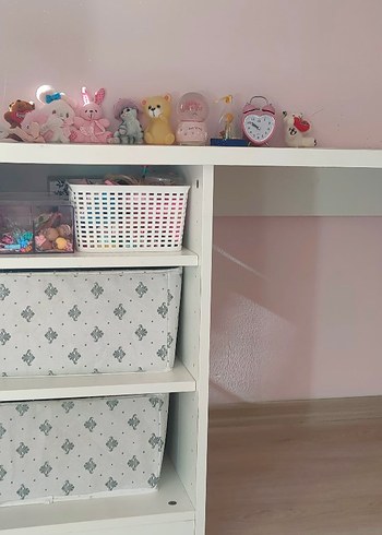 Beyaz kitaplık masa ranza - Görsel 6