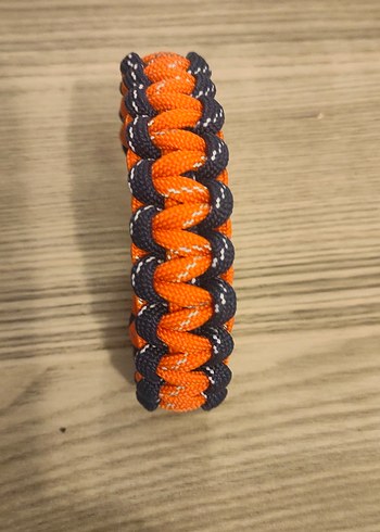 Turuncu Siyah Biker Erkek Bileklik - Görsel 6