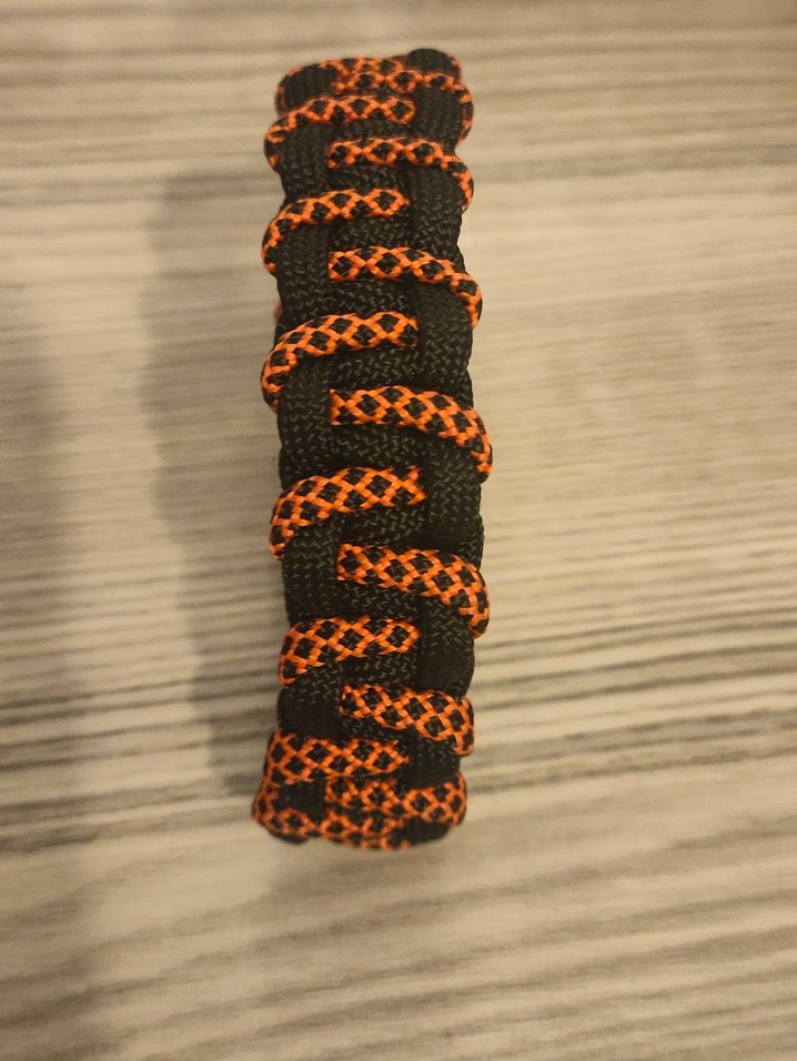 Turuncu Siyah Biker Erkek Bileklik - Görsel 2