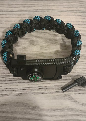 Biker Tarzı Turkuaz Erkek Bileklik - Görsel 2