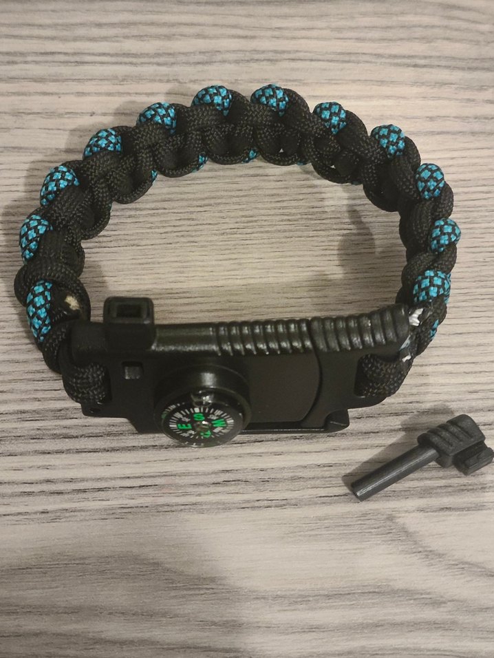 Biker Tarzı Turkuaz Erkek Bileklik - Görsel 2