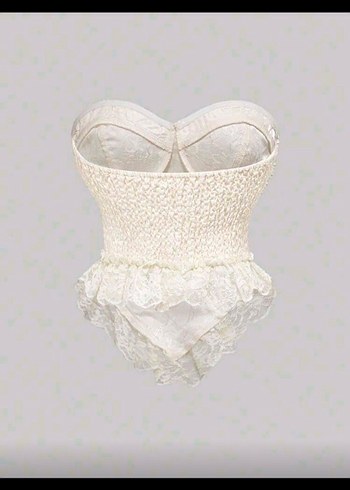 Dantel Detaylı Straplez Korse - Görsel 2