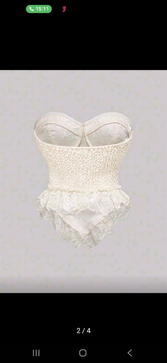 Dantel Detaylı Straplez Korse - Görsel 2