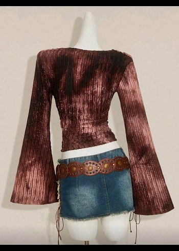 Batik Desenli Bluz - Görsel 2