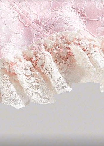 Dantel Detaylı Pembe Straplez Büstiyer - Görsel 3