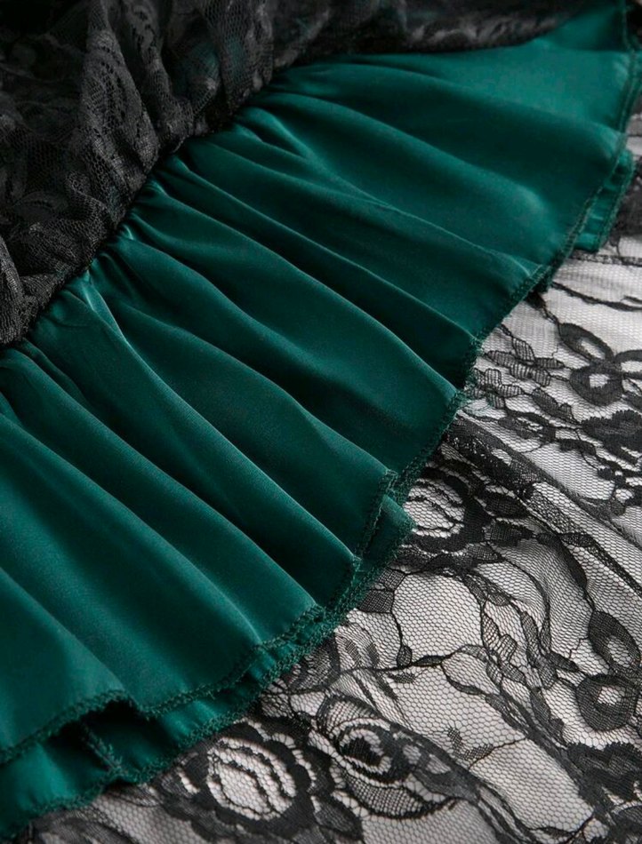 Dantelli Gotik Uzun Etek - Görsel 4