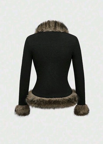 Sheinside Kürklü Gotik Kadın Ceket