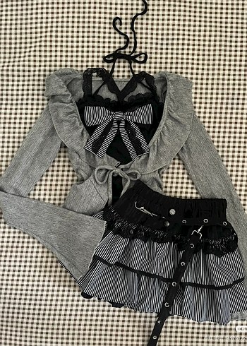 y2k anime cosplay 3'lü takım