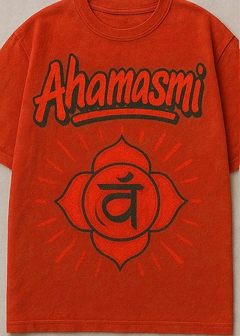 universal Beden El çizimi ile Kırmızı Bohem unisex tasarím Tişört