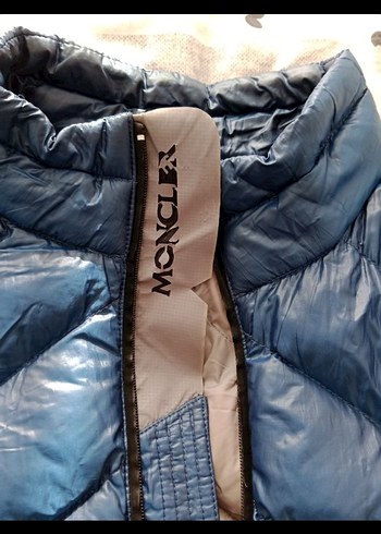 Kadın Lacivert Fermuarlı Kışlık Mont Moncler - Görsel 3