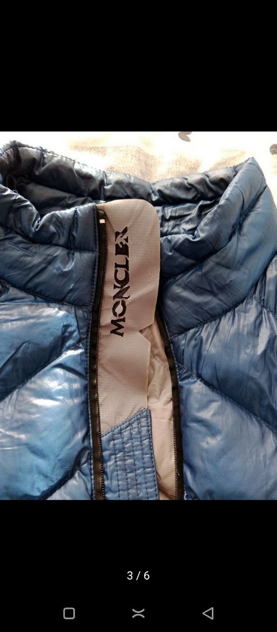 Kadın Lacivert Fermuarlı Kışlık Mont Moncler - Görsel 3