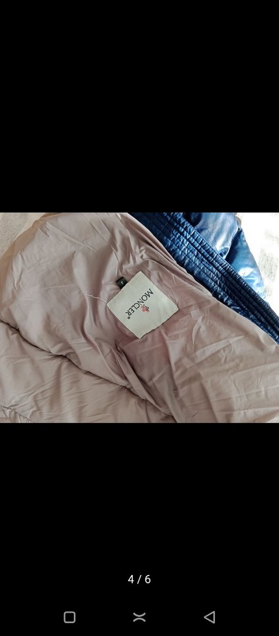 Kadın Lacivert Fermuarlı Kışlık Mont Moncler - Görsel 4