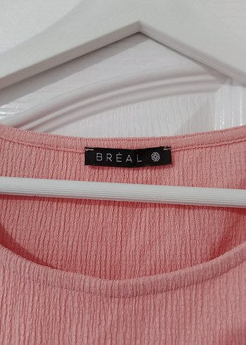 Pembe Kısa Kollu Pliseli Kadın Bluz - Görsel 3