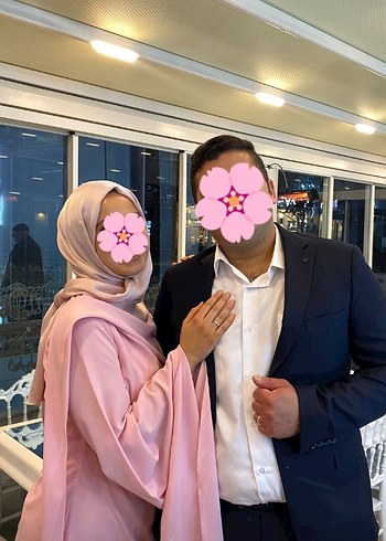 Pembe Tesettür Abiye - Görsel 2