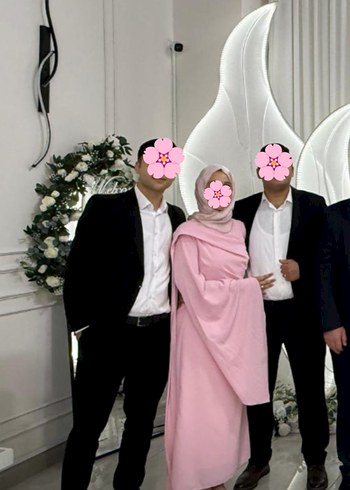 Pembe Tesettür Abiye - Görsel 3