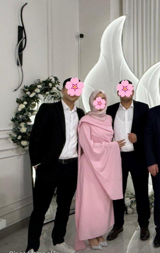 Pembe Tesettür Abiye - Görsel 3