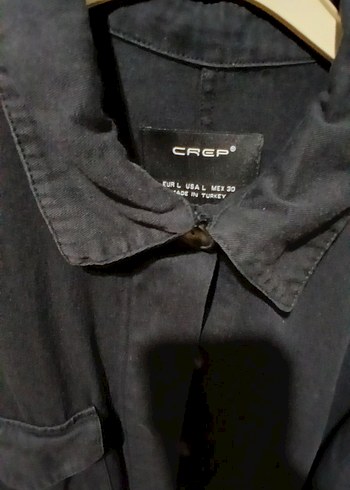 l Beden siyah Renk Erkek Siyah Denim Gömlek