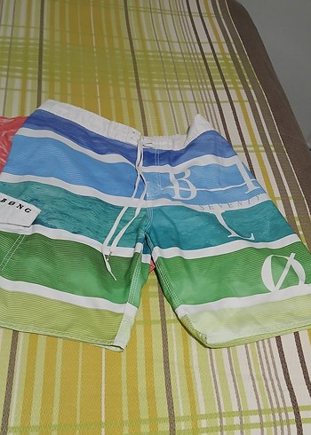 3lu Renkli Batik Desenli Şort - Görsel 7