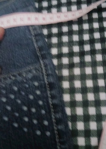 Kemerli Lacivert Kadın Denim Pantolon ihrac fazlasi ürün - Görsel 3